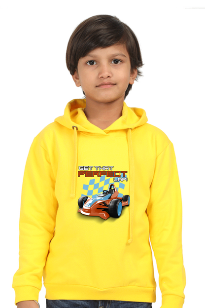 Boy’s Full Sleeve Racing Car Hooded Sweatshirt