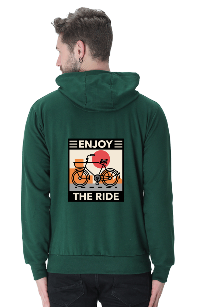 Men’s Full Sleeve Hooded Sweatshirt - Enjoy The Ride