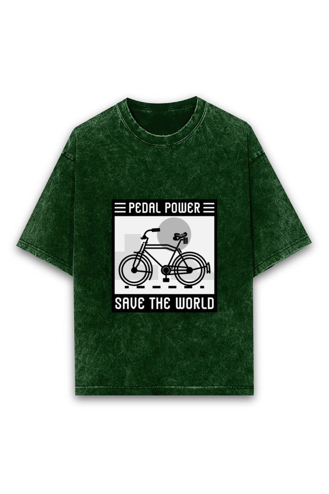 Men’s Half Sleeve T-Shirt - Bicycle Graphic Design