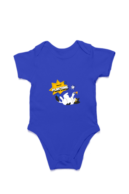 Unisex Half Sleeve Baby Romper - Purr-fect Playtime